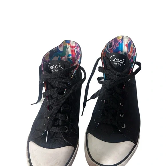 Coach Black and White High-Top Sneakers Sneakers